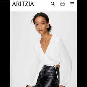 Aritzia Sundays Best Crop top Blouse
